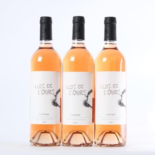(3) 2020 Clos de l'Ours Cotes de Provence L'Accent Rose, Cotes de Provence