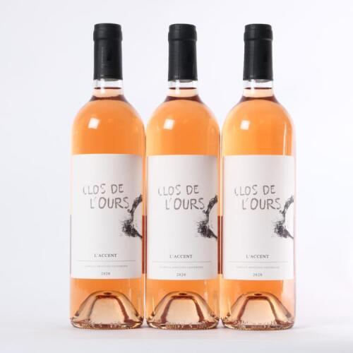 (3) 2020 Clos de l'Ours Cotes de Provence L'Accent Rose, Cotes de Provence