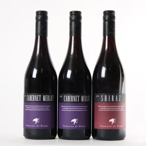 Three bottles of&nbsp;Stefano de Pieri red wine in one lot
