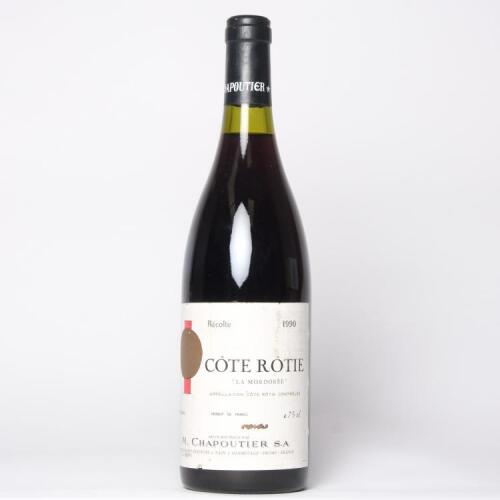 (1) 1990 M. Chapoutier La Mordoree Cote Rotie
