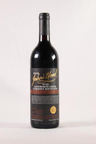 (1) 1992 John's Blend No. 19 Cabernet Sauvignon, Langhorne Creek SA