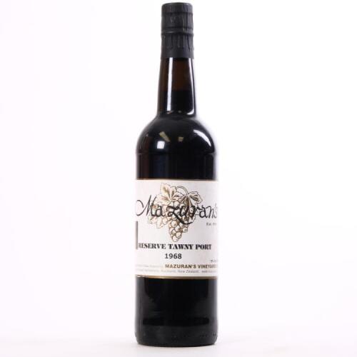 (1) 1968 Mazuran's Reserve Tawny Port, West Auckland