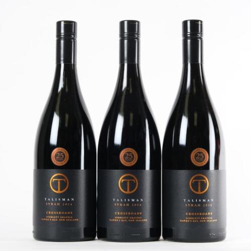 (3) 2014 Crossroads Talisman Syrah, Gimblett Gravels