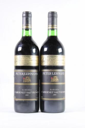 (2) 1993 Peter Lehmann Cabernet Sauvignon, Barossa SA