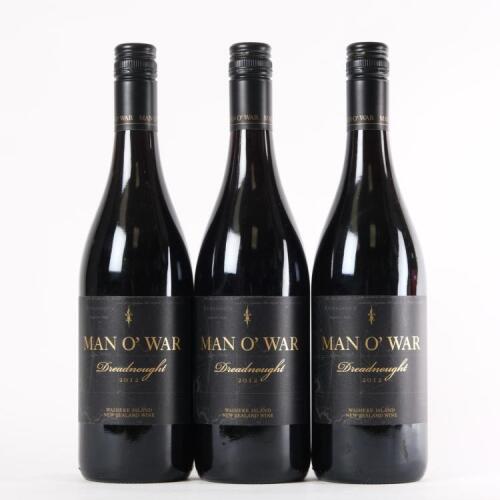 (3) 2012 Man O' War Vineyards Syrah Dreadnought, Waiheke