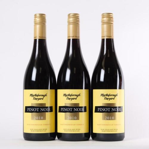 (3) 2010 Martinborough Vineyard Pinot Noir, Martinborough