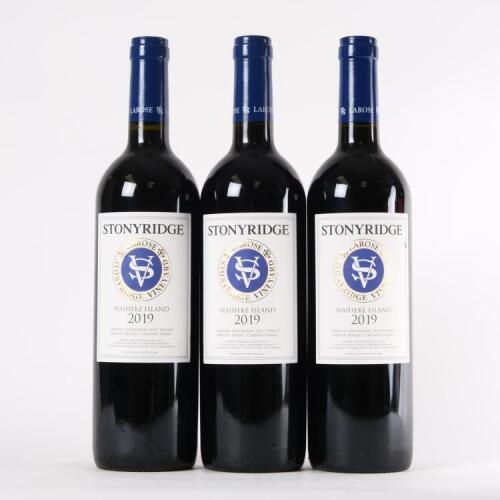 (3) 2019 Stonyridge Vineyard Larose, Waiheke