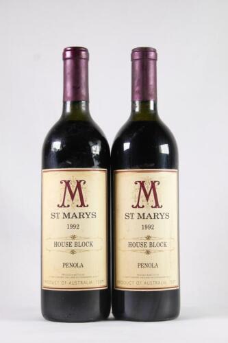 (2) 1992 St Marys House Block Cabernet Sauvignon Penola, Coonawarra SA
