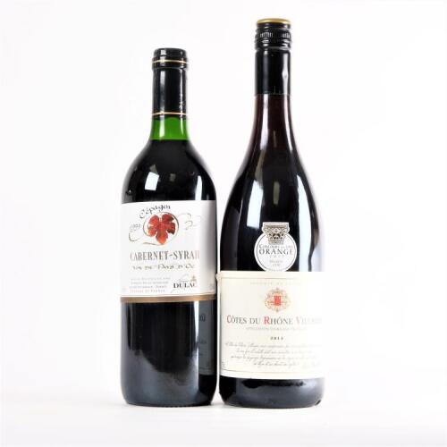 Two bottles of French red wine in one lot