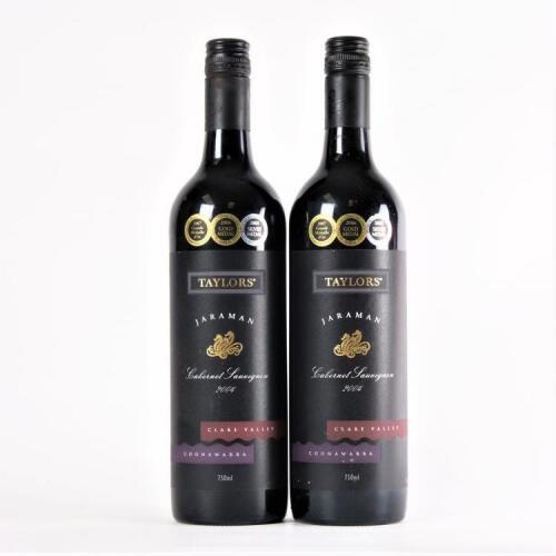 (2) 2004&nbsp;Taylors Jaraman Cabernet Sauvignon, Clare/Coonawarra SA