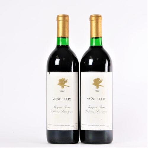 (2) 1985&nbsp;Vasse Felix Cabernet Sauvignon, Margaret River WA