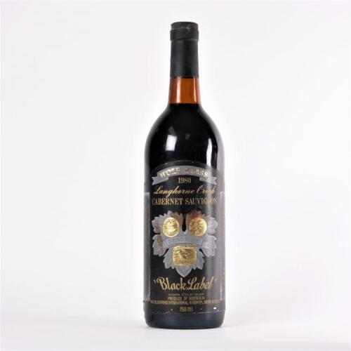(1) 1980&nbsp;Wolf Blass Black Label Cabernet Sauvignon, Langhorne Creek SA
