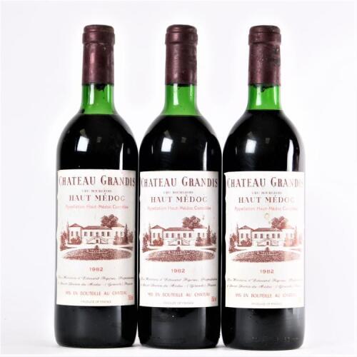 (3) 1982&nbsp;Chateau Grandis, Haut Medoc