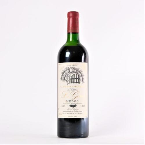 (1) 1998&nbsp;Chateau La Gorre Cuvee des Cazaillots, Medoc