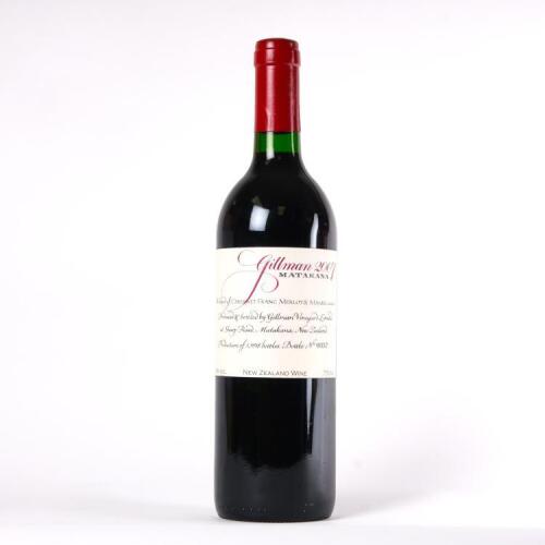 (1) 2007 Gillman Cabernet Franc/Merlot/Malbec, Matakana