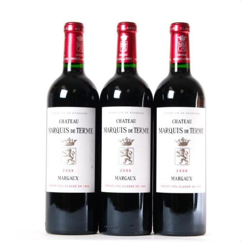 (3) 2009 Chateau Marquis de Terme 4eme Cru Classe, Margaux