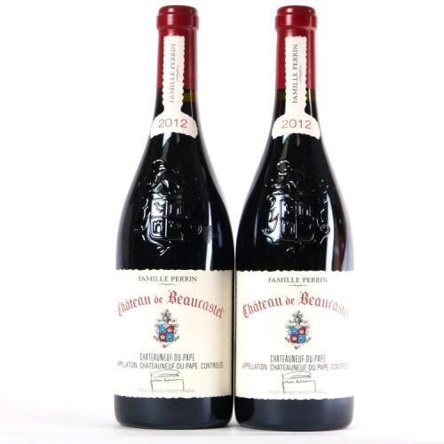 (2) 2012 Chateau de Beaucastel Chateauneuf du Pape
