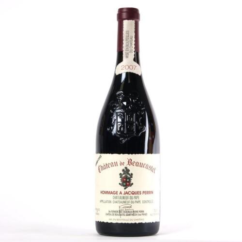 (1) 2007 Chateau de Beaucastel Chateauneuf du Pape Hommage &agrave; Jacques Perrin