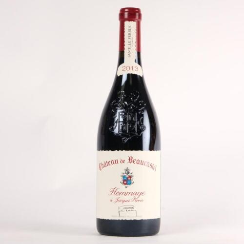 (1) 2013 Chateau de Beaucastel Hommage a Jacques Perrin Chateauneuf du Pape