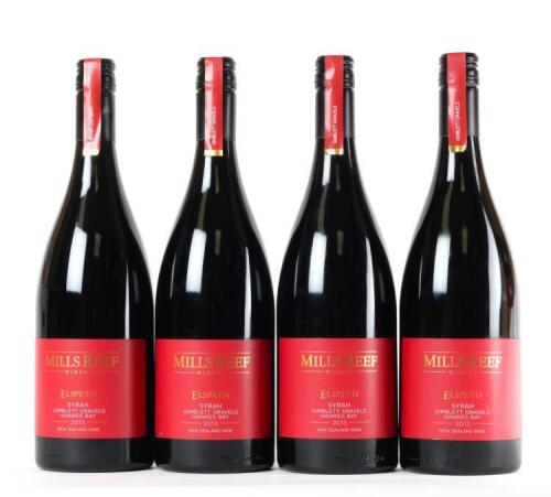 (4) 2013 Mills Reef Elspeth Syrah, Gimblett Gravels