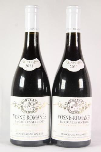 (2) 2011 Domaine Mongeard-Mugneret Vosne Romanee Les Suchots 1er Cru, Cote de Nuits