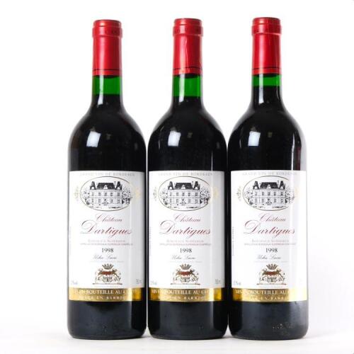 (3) 1998 Chateau Dartigues, Bordeaux Superieur