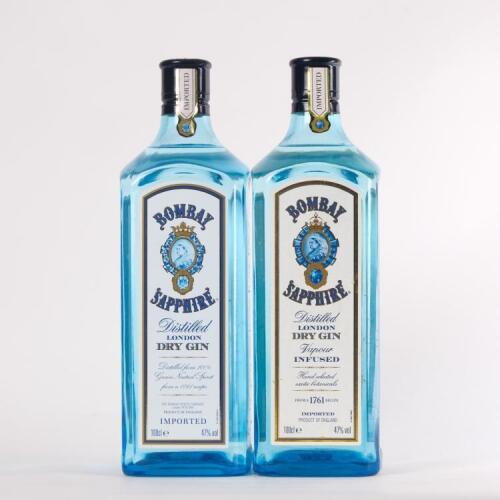 (2)&nbsp;Bombay Sapphire Gin 1000ml 47% abv, England