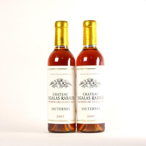 (2) 2007 Chateau Sigalas Rabaud 375ml