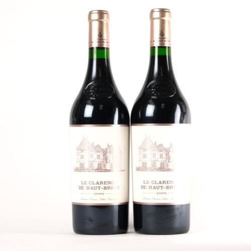 (2) 2008 Le Clarence de Haut-Brion, Pessac Leognan