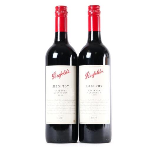 (2) 2008 Penfolds Bin 707 Cabernet Sauvignon, South Australia