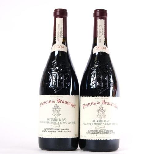 (2) 2004 Chateau de Beaucastel Chateauneuf du Pape