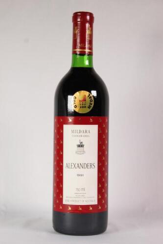 (1) 1991 Mildara Alexanders Cabernet Sauvignon/Shiraz, Coonawarra SA