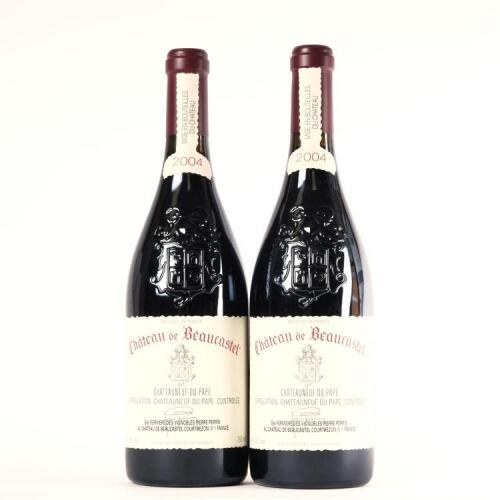(2) 2004 Chateau de Beaucastel Chateauneuf du Pape