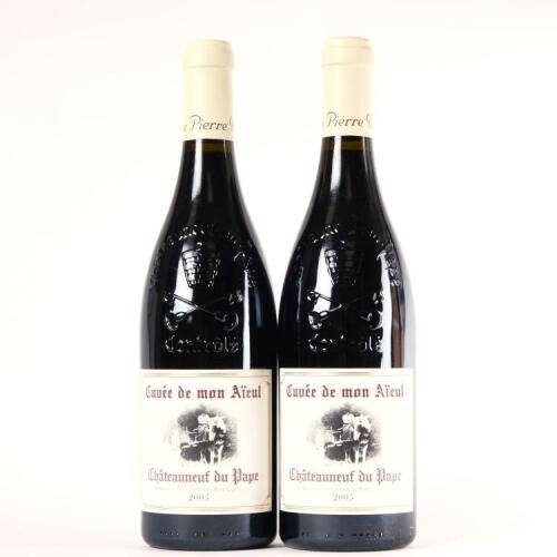 (2) 2005 Domaine Pierre Usseglio & Fils Cuvee de Mon A&iuml;eul Chateauneuf du Pape