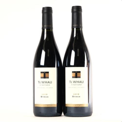 (2) 2010 Te Whau Syrah, Waiheke