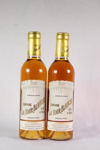 (2) 2005 Chateau La Tour Blanche 375ml