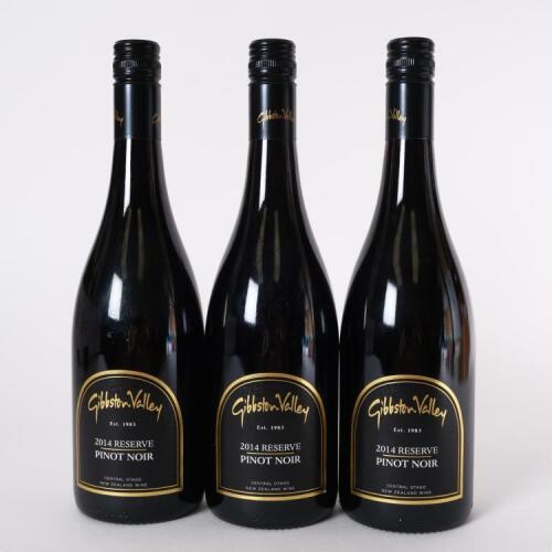 (3) 2014 Gibbston Valley Reserve Pinot Noir, Gibbston