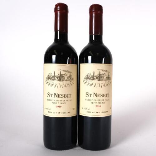 (2) 2010 St Nesbit Merlot/Franc/Petit Verdot, Karaka