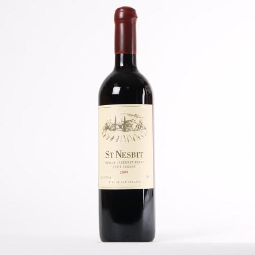 (1) 2009 St Nesbit Merlot/Franc/Petit Verdot, Karaka