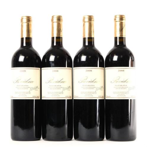 (4) 2008 Providence Private Reserve Cabernet Franc/Merlot/Malbec, Matakana