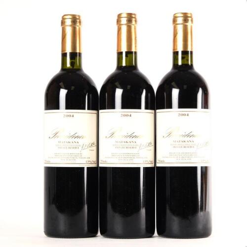 (3) 2004 Providence Private Reserve Merlot/Cabernet Franc/Malbec, Matakana
