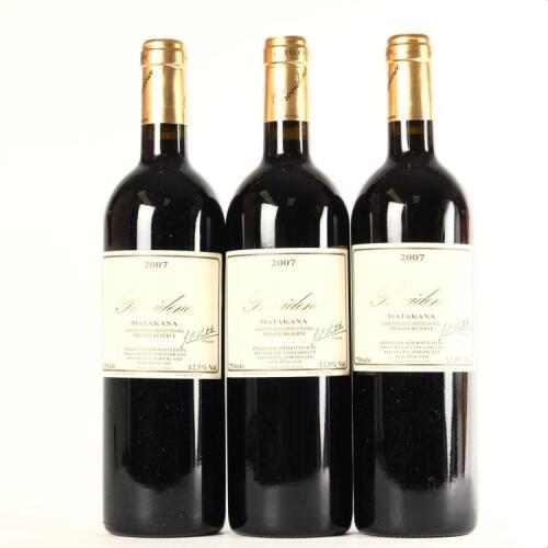 (3) 2007 Providence Private Reserve Cabernet Franc/Merlot/Malbec, Matakana