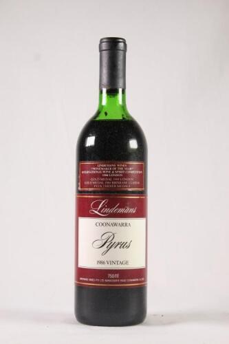 (1) 1986 Lindemans Pyrus Cabernet Sauvignon/Merlot/Malbec, Coonawarra SA