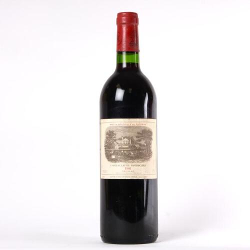 (1) 1981 Chateau Lafite Rothschild 1er Cru Classe, Pauillac