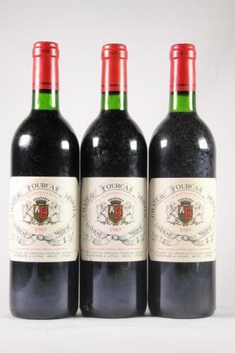 (3) 1989 Chateau Fourcas Hosten, Listrac Medoc