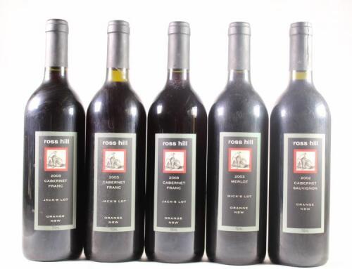 Five bottles of Ross Hill wines in one lot