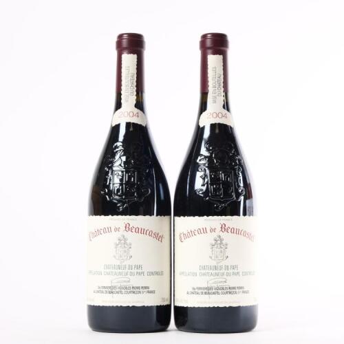 (2) 2004 Chateau de Beaucastel Chateauneuf du Pape