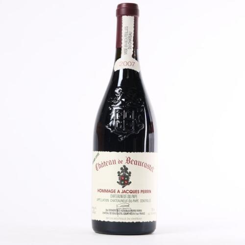 (1) 2007 Chateau de Beaucastel Hommage a Jacques Perrin Chateauneuf du Pape