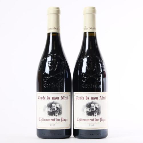 (2) 2005 Domaine Pierre Usseglio & Fils Cuvee de Mon A&iuml;eul Chateauneuf du Pape