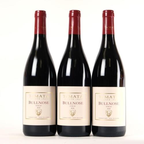 (3) 2018 Te Mata Estate Bullnose Syrah, Hawkes Bay